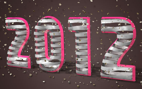 3D Ribbon Text Effect