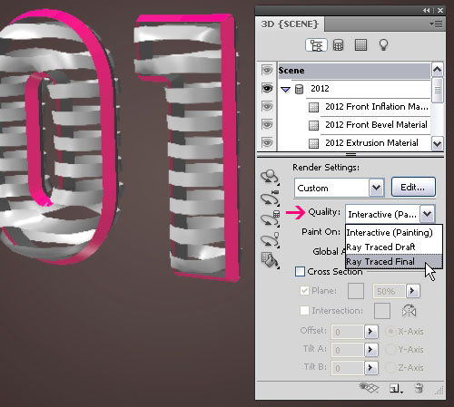 3D Ribbon Text Effect step 3