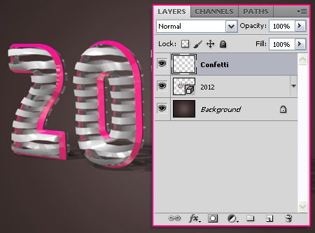 3D Ribbon Text Effect step 4