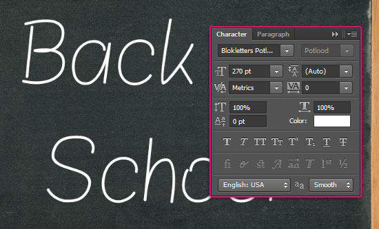 Chalk Text Effect step 2