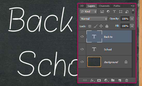 Chalk Text Effect step 2