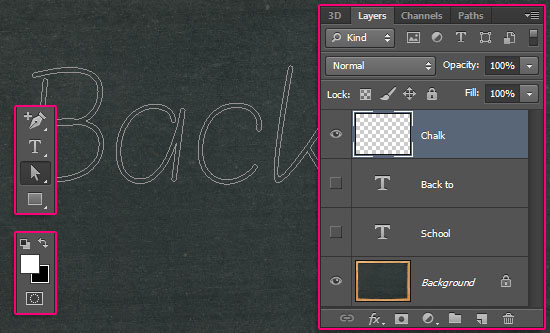 Chalk Text Effect step 4