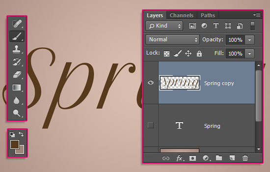 Cherry Blossoms Text Effect step 3