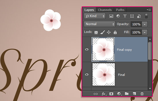 Cherry Blossoms Text Effect step 5
