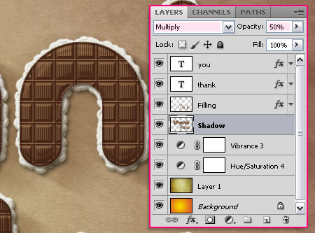 Chocolate Bar Text Effect step 7