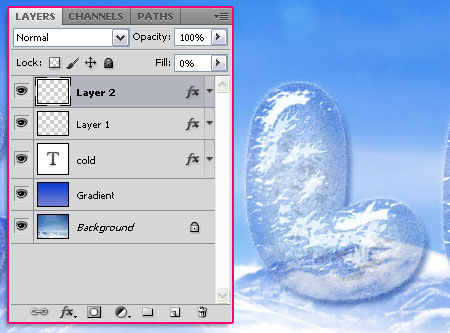 Cold Ice Text Effect step 3
