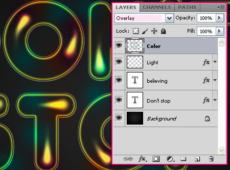 Colorful Retro Text Effect step 5