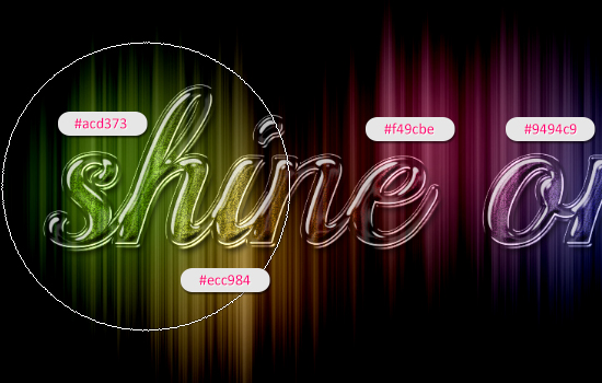 Colorful Sparkling Glass Text Effect step 5