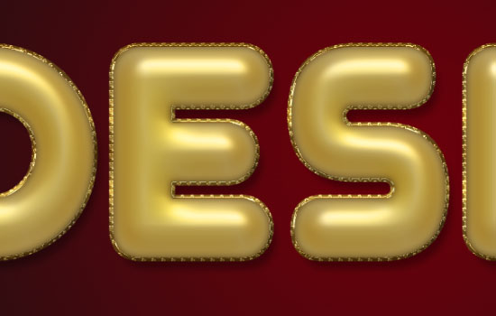 Decorated Gold Metallic Text Effect step 3