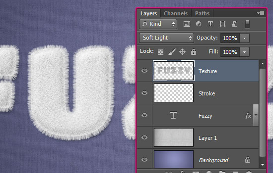 Striped Fuzzy Text Effect step 4