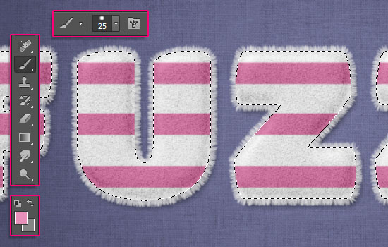 Striped Fuzzy Text Effect step 5