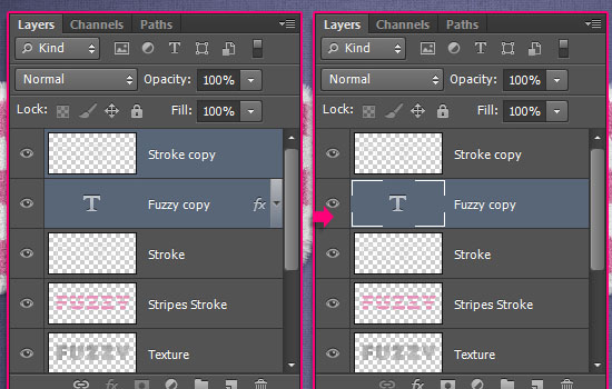 Striped Fuzzy Text Effect step 8