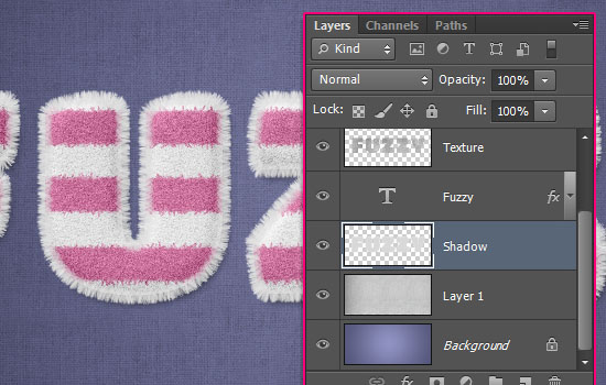 Striped Fuzzy Text Effect step 8