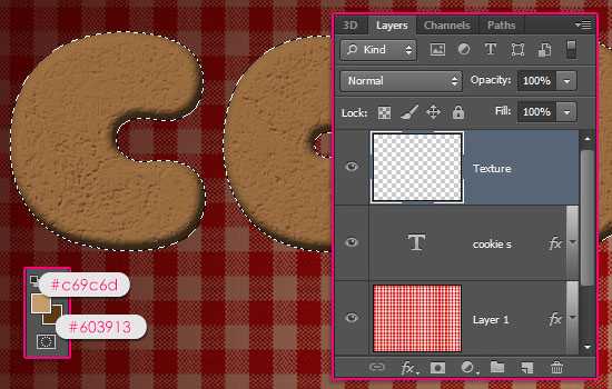 Gingerbread Cookies Text Effect step 3