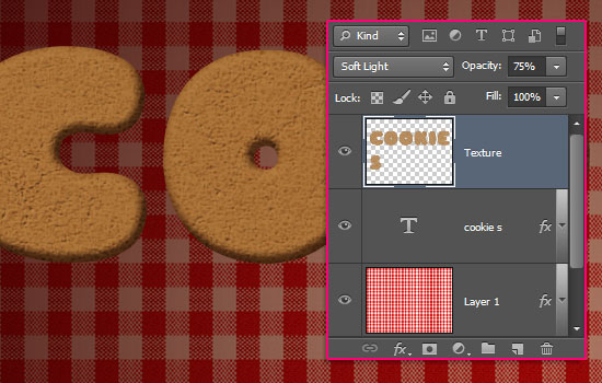 Gingerbread Cookies Text Effect step 4