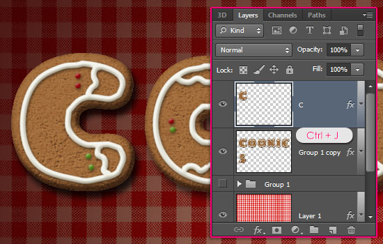 Gingerbread Cookies Text Effect step 9