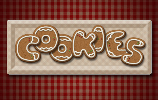 Gingerbread Cookies Text Effect step 11