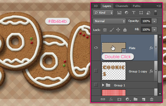 Gingerbread Cookies Text Effect step 11