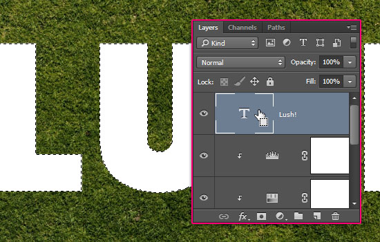 Grass and Dirt Text Effect step 3