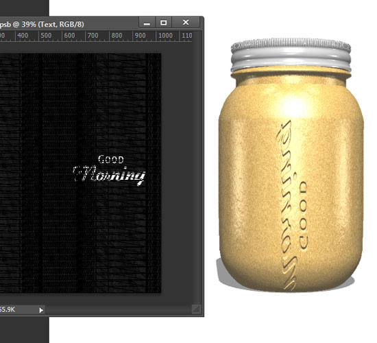 Jar Embossed Text Effect step 8