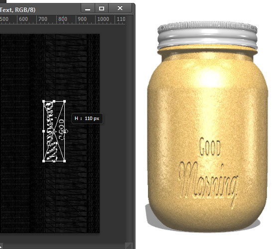 Jar Embossed Text Effect step 8