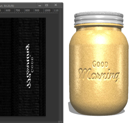 Jar Embossed Text Effect step 8