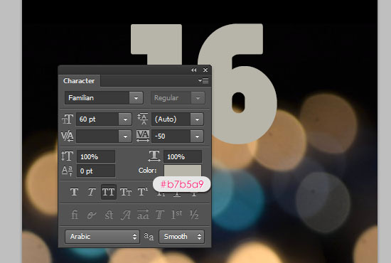 Number Candles Text Effect step 1