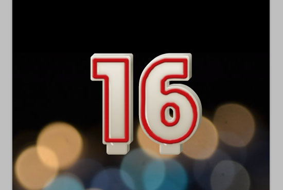 Number Candles Text Effect step 8