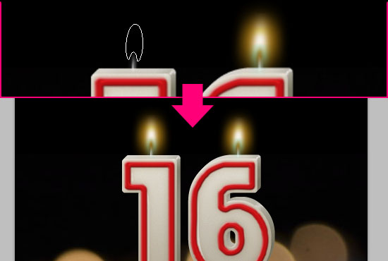 Number Candles Text Effect step 14