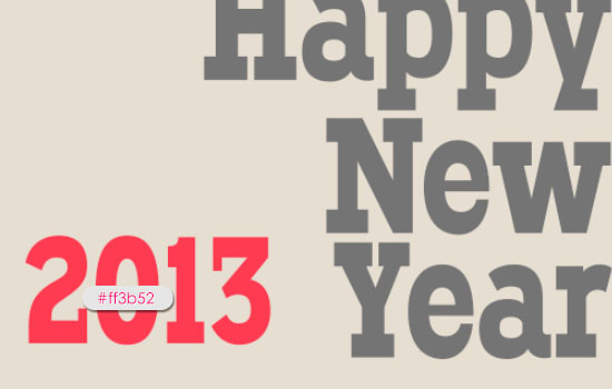 Simple New Year Typographic Poster Text Effect step 3