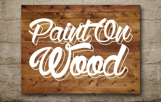 Paint On Wood Text Effect step 4