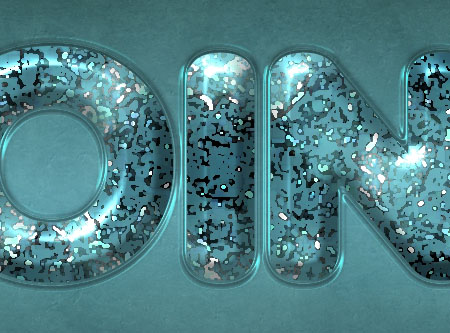 Particles Textured Text Glossy Effect step 4