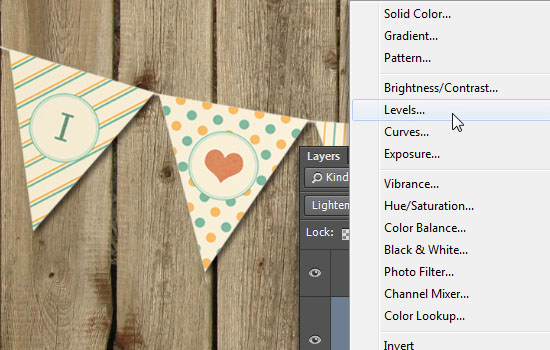 Pennant Banner Text Effect step 8