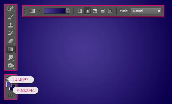 Purple Glow Text Effect step 1