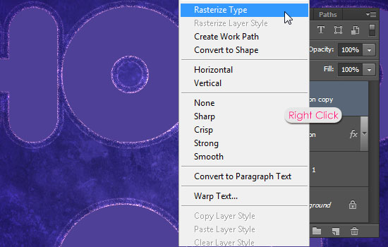 Purple Glow Text Effect step 3