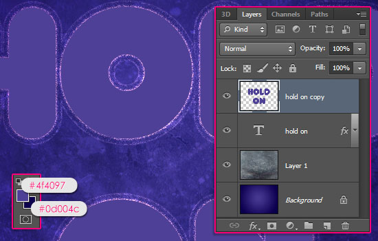 Purple Glow Text Effect step 3