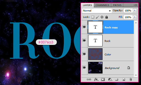 Retro Space Text Effect step 1