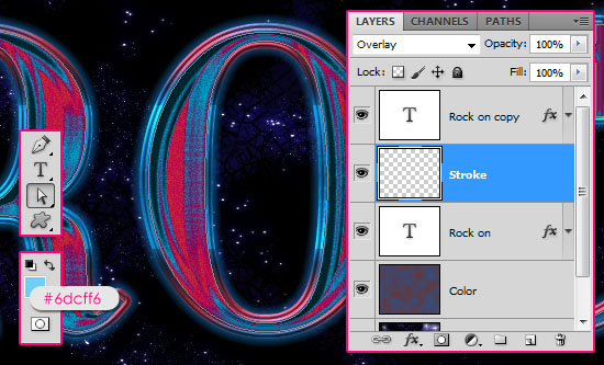 Retro Space Text Effect step 4