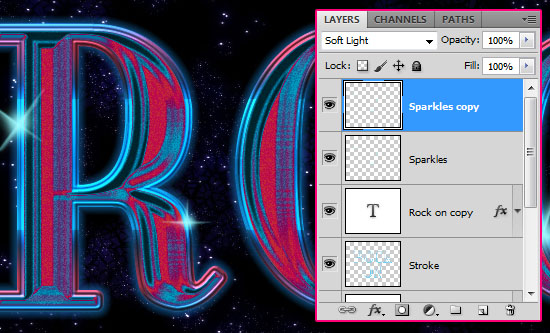Retro Space Text Effect step 5