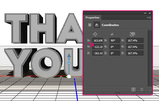 Simple Acrylic 3D Text Effect step 3