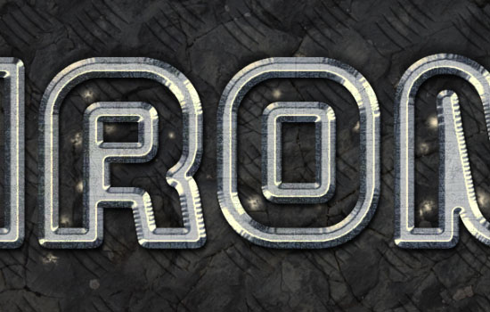 Sparkling Iron Text Effect step 7