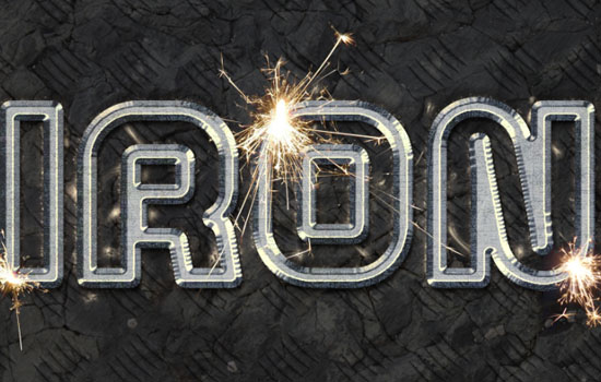 Sparkling Iron Text Effect step 11