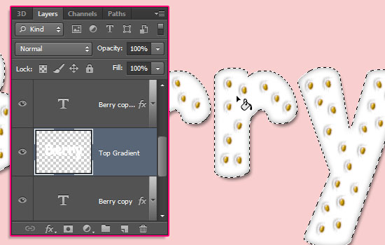 Strawberry Text Effect step 10