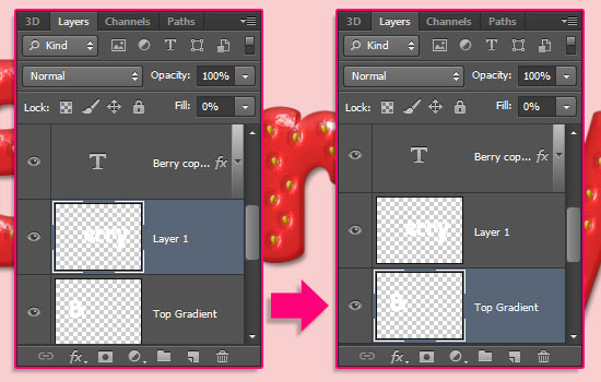 Strawberry Text Effect step 10