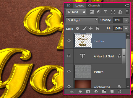 Stylish Gold Text Effect step 4