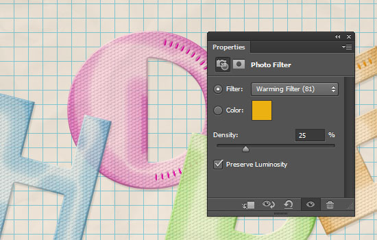 Textured Plastic Text Effect step 6