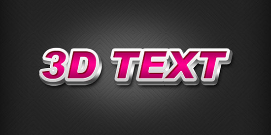 3d text photoshop template free download