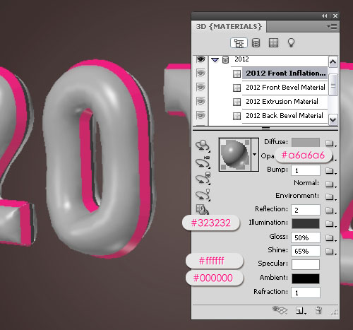 3D Ribbon Text Effect step 2