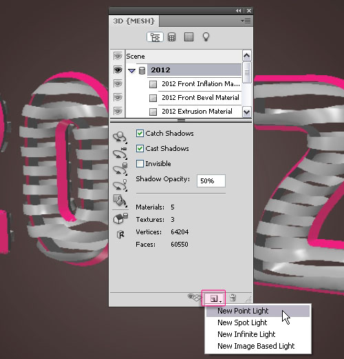 3D Ribbon Text Effect step 3