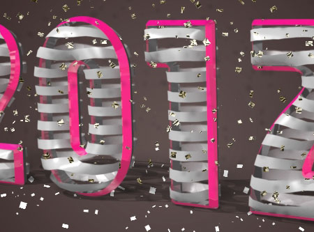 3D Ribbon Text Effect step 5